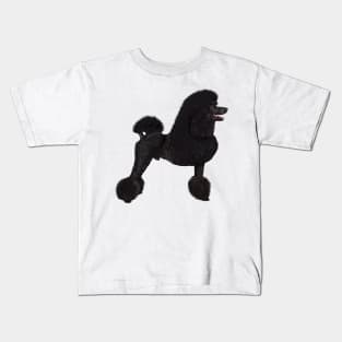 Elegant Black Standard Poodle Kids T-Shirt